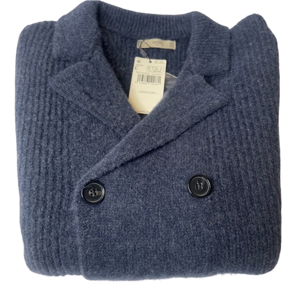 Luxurious Navy Cardigan Sweater for Men